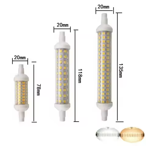 R7S LED Ceramic Corn Light 10w 15w 20w R7S LED Lamps SMD 2835 78mm 118mm 135mm Bulb 220V Energy Savi