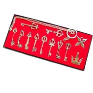 Kingdom Hearts Kingdom Hearts Weapon Library Necklace Keychain 12 Styles Set Jewelry Pendant