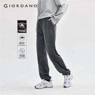 GIORDANO Women Pants Corduroy Fleece-Lined Warm Joggers Elastic Waist Exposed Seam Simple Fashion Ca