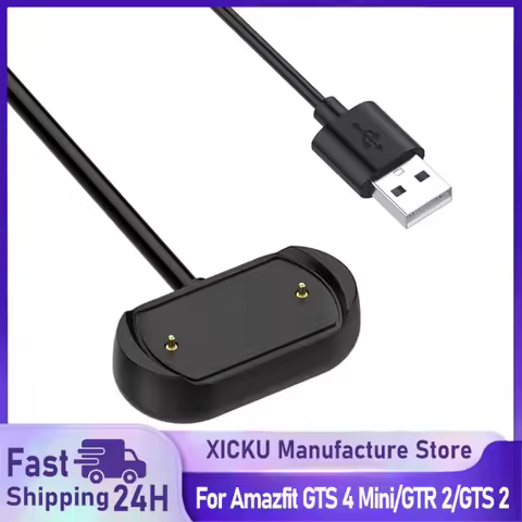 Charger for Amazfit Bip 3/ Bip 3 Pro/ GTS 4 Mini/ Bip U Pro/GTS 2/ GTR 2/ GTS2 Mini/ GTS 2e/ T-Rex P