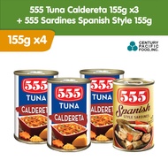 555 Tuna Caldereta 155g Pack of 3 + 555 Sardines Spanish Style 155g