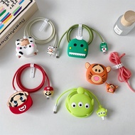 MANGO 4 in 1 Charger Protector Case Cover Charging Charger Cable Cord Protector Compatible For Apple