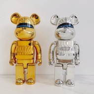 [HIGH END QUALITY] Bearbrick 400% Artistic Bear Collectors Display - Metallic (Knuckles Movable w Sound)