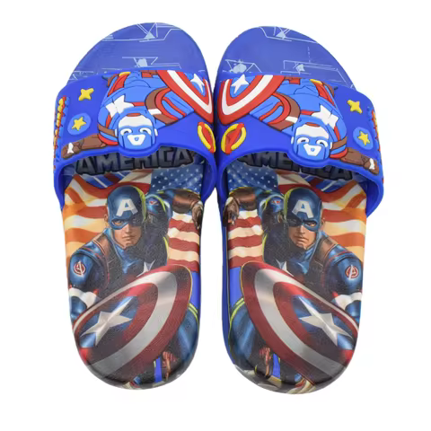 Marvel Kids'Slippers PVC Fashion Summer Flat Shoes For Boys Anti-slip Thick Bottom Beach Shoes Iron 