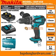 Makita DDF458 Battery Hand Drill Cordless Driver Drill 18V Battery DDF458Z DDF458RFE DDF458RME