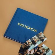 藍色黏貼式相簿、寫真書、心願家庭相簿 23x23 公分