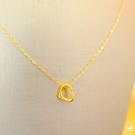 สร้อยคอเงินชุบทอง +จี้หัวใจ 3D(Heart 3D)ทองคำ 99.99% น้ำหนัก 0.1 กรัม ซื้อยกเซตคุ้มกว่าเยอะ​ แบบราคาเหมาๆเลยจ้า