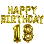 (SG Seller) 18th Birthday Decorations, 18 Birthday Balloon, Gold Birthday Decorations Set 18 Bday Ba