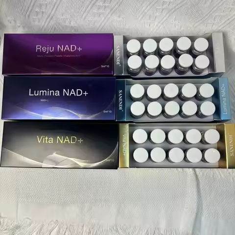Sanendi NAD+ Facial Serum for Dermapen EXO Hyaluronic Acid GSH Peptide Essence Ampoule 10 Vials