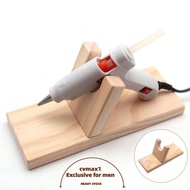 CYMX Hot Glue Holder, Universal Wooden Hot Glue|Base, DIY Hot Glue Support Stand