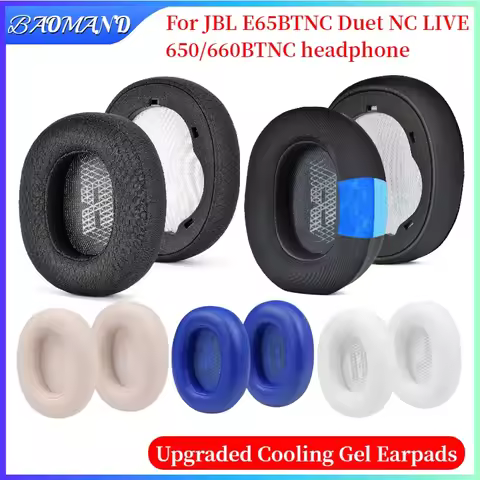 Cooling-Gel Replacement Earpads for JBL E65BTNC Duet NC LIVE 650/660BTNC Gaming Headphones BAOMAND