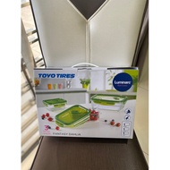 LUMINARC PUREBOX Tempered Glass 1220ML +820ml +385ml Food Container Food Storage Organizers Lunch Bo