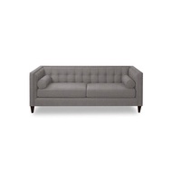 Elegant Saffron 3 Seater Fabric Sofa Light Grey Nordic Design Living room