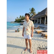 Stylish cotton floral men's shirt QSHOP SM57