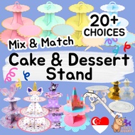 [SG Seller] Disposable Cake Stand Cupcake Dessert Stand 3 Tier for Party Celebration Decoration Cake