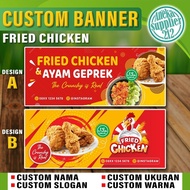 Cetak Spanduk Fried Chicken - Ayam Bakar Goreng - Spanduk Ayam Geprek