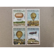 B {JK} Central Africa 1983 - The 200th Anniversary Of Manned Flight Hot Air Balloons Stamps 4V MNH