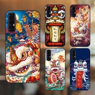 Oppo Reno 3 Pro Case With Black Border Printed Dancing Picture Tet Lucky New Year