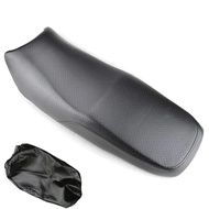 Black Waterproof PU Leather Motorcycle Seat Cover With Breathable Hole Motorbike Cushion Pad For Yam