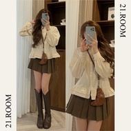 Women's Soft Rough Long-Sleeved Ruffle Shirt 21.ROOM A2992