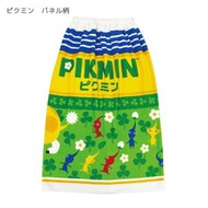 PIKMIN 皮克敏 全棉印花 80cm長 捲身 大毛巾 (黃色款) - 小童適用，有啪鈕，有寫名標籤，海灘、游水、洗澡用均可 (平行進口)