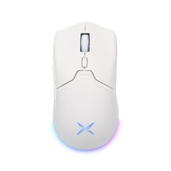 Delux M800 RGB เมาส์สำหรับเล่นเกม PAW3395 26000DPI แบบมีสาย 2.4G บลูทูธไร้สาย ชาร์จไฟได้ ตั้งโปรแกรม