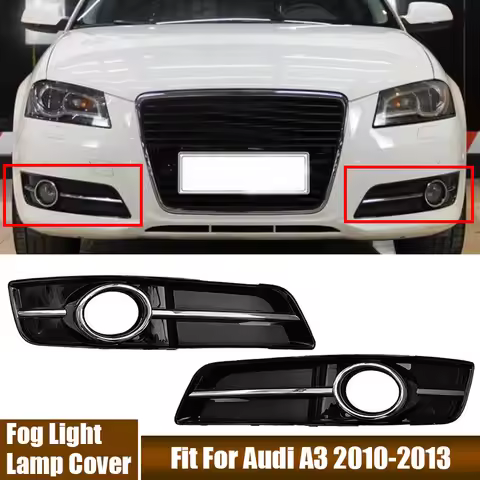 Left Right Front Bumper Fog Light Cover For Audi A3 2010 2011 2012 2013 Car Accessories Fog Lamp She