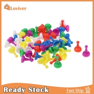 Loviver 60x Multicolored Ladies Chess Travel Chess Set Accessories