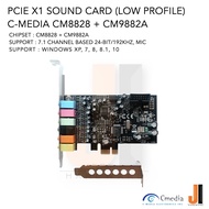 Sound Card C-MEDIA CM8828+CM9882A 7.1 Channel  (PCI-E X1) Low Profile ขาสั้น (สินค้าใหม่มีการรับประกัน)