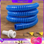 magideal Flexible Bilge Pump Hose Kit Ribbed Bilge Hose with Clamps Sturdy Moisture-Resistant for Bo