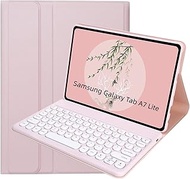 Keyboard Case for Samsung Galaxy Tab A7 Lite 8.7" 2021, Candy Colors Detachable Round Keys Wireless 