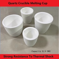 Quartz Crucible High-temperature Resistant Quartz Melting Cup Metal Melting Refractory Crucible
