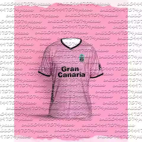 New Arrive Fashion Las Palmas 2025-26 Pink October Kit Jersey T-shirt Men's Adults Quick Drying Brea