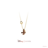 Gold Bullseye Necklace (CZ Diamond)