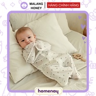 Nhộng chũn Malang Honey Hàn Quốc vải Mesh thoáng khí giúp bé ngủ ngon ngủ sâu tránh giật mình ( trùm