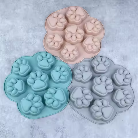 Paw Print Silicone Mold Dog Cat Animal Paw Mould For Candy Fondant Chocolate Jelly Pudding Soap Ice 