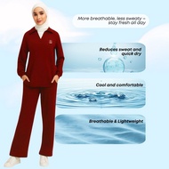 ZOE ARISAH Trisna Set Airport Outfit Pants Set Suit Blouse Unisex Blaus Waffle Jumper Activewear Spo