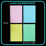 Gg Loose Leaf GASTA B5-50 70gr Color/Binder Paper/Fill Binder
