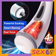 {blow-job sucking}Male Masturbator with Heating Aircraft cup sex toys for Men Masturbration cup men 