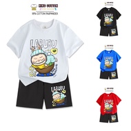 Bộ Cotton Trẻ Em LABUBU ART Size 7-32kg 4 Màu Áo 95% Cotton 5% Spandex Quần Áo Cotton Cho Bé