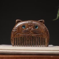 Black Gold Sandalwood Zodiac Wooden Comb Cartoon Wood Carving Comb Lettering Wooden Comb Massage Com