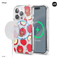 elago l LINE Friends Fruit Shop Magnetic Hybrid Case Compatible with iPhone 15 Pro and iPhone 15  Pr
