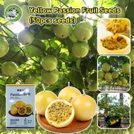50 Pcs Fresh Organic Rare Yellow Golden Passion Fruit Seeds for Planting Passion Fruit Live Plant Se