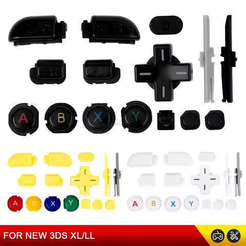 3 COLORS Original Full Complete Buttons For NEW 3DS XL LL D Pad ABXY L R ZL ZR Home ON OF Power Butt