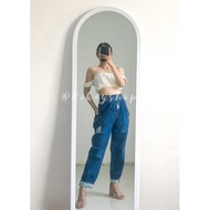 Denim Baggy Pants/Moms Jeans