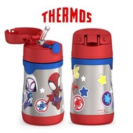 美國 Thermos 不鏽鋼真空兒童保溫吸管水壺 - SpiderMan