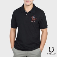 GALLOP : PIQUE POLO SHIRTS เสื้อโปโล ผ้าปิเก้ สีพื้น รุ่น GPP9000 สีดำ / ราคาปกติ 1290.-