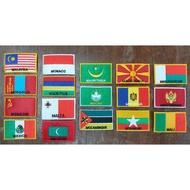 Iron On Embroidery Country Flag (Bendera Huruf M) Embroidery Patch