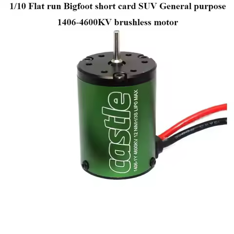 Castle Castor 1406 4600KV 4-Pole Brushless Motor - 1/10 Off-Road Bigfoot RC Car Short Card