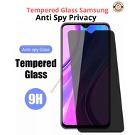 LAYAR Samsung Tempered Glass Anti Spy Privacy A10 A20 A30 A50 A70 Anti-Dark Glass Screen Protector